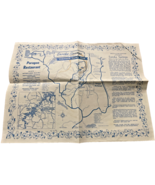 Eureka Springs Arkansas Map Vintage White &amp; Blue Ephemera 1960s Everett ... - $688.11 MXN