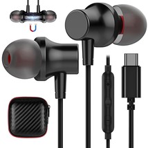 Usb C Headphone, Usb Type C Earphones Wired Earbuds Magnetic Bass Noise Cancelin - £21.92 GBP