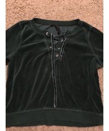 Betsy Johnson Womens Long Sleeve Velvet Sweater Green Size M-SHIPS N 24 ... - $49.38