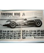 Firestone Wins 2 Page Print Advertisement Art 1965 - €7,86 EUR