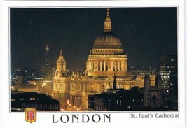 United Kingdom UK Postcard London St Paul&#39;s Cathedral At Night - £1.72 GBP