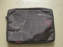 Golla Generation Mobile Laptop Tablet Case - Brown &amp; Pink floral pattern 9 Inch  - £10.19 GBP
