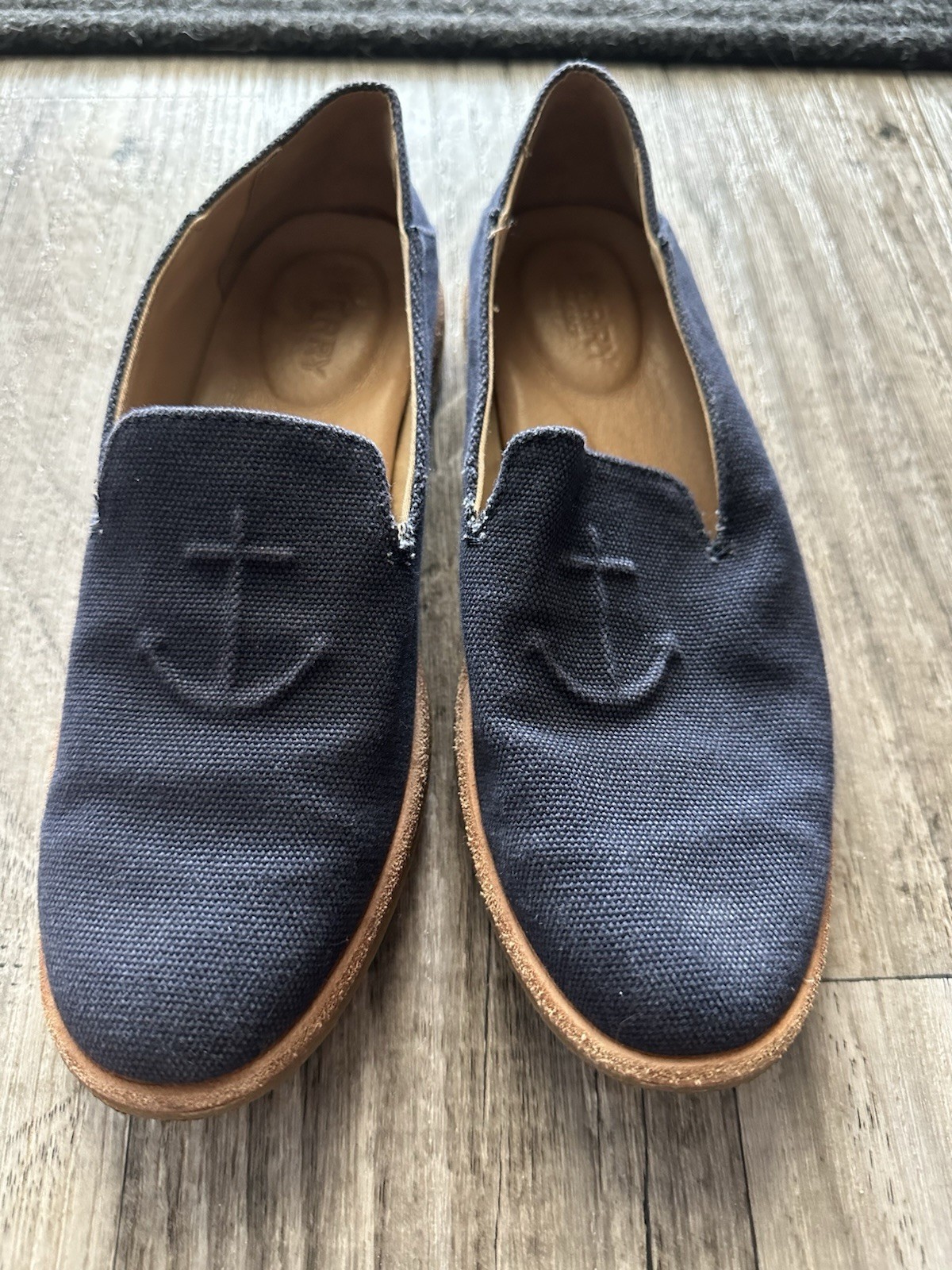 Sperry Seaport Levy Slip On Navy Womens Size 5.5 Flats Casual STS83411 N... - $12.19