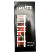 Avon Nail Art Design Strips Totally Tartan Unopened Package Holidays - $8.91