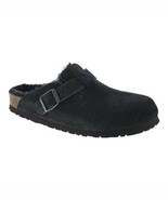 Birkenstock Boston Shearling-Lined in Black/Black Suede, Size 8 - $164.12 CAD
