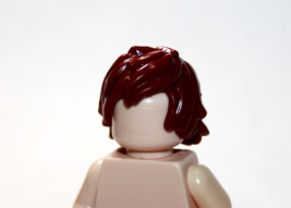 PAPBRIKS Red Medium Messy Hair for Custome Rare Minifigures - $3.50