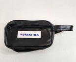 Korean Air Vintage Cosmetic Travel Shaving Soft Bag Sky Alliance Black - $24.18