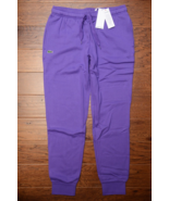 Lacoste Sport XH5528 Men's Purple Fleece Cotton Joggers Sweatpants M EU 4 - $59.39