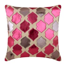 Pink Throw Pillow Covers 16&quot;x16&quot; Faux Leather, Magic Potion - £32.70 GBP+