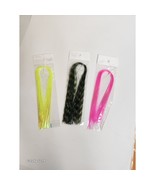 Fishing Lure Flash Skirts 3-Pack Neon Yellow &amp; Black Pink Holographic, F... - $9.50