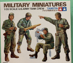 TAMIYA Military Miniatures 1/35 Scale U.S. Army Tank Crew Model Kit - £23.33 GBP