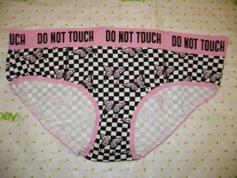 Rue 21 Women&#39;s Bikini Panties XS/SMALL Do Not Touch Pink Butterflies Checker - £7.87 GBP