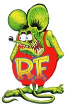 Rat Fink Steel Sign Ed Roth Big Daddy Kustom Kulture Hot Rod Lrg Metal 30&quot; x 18&quot; - £173.55 GBP