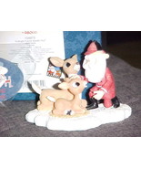 Enesco Rudolph Mama and Santa A Bright Future Awaits You Figurine MIB #104873  - £77.76 GBP