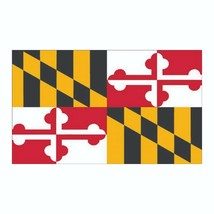 Maryland State Flag Sticker, Decal, Bumper Sticker Vacation Sticker 3&quot; x 5&quot; - £2.83 GBP+