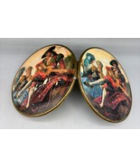 Vtg 1940s Spanish Matador Guitar Compact Double Mirror  Round - $26.03