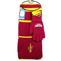 Cleveland Cavaliers Knit Scarf &amp; Gloves Gift Set Brand New Nwt - $12.99