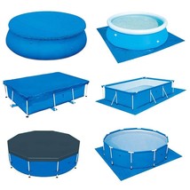 Swimming Pool Cover Round Shape Pe Rain Proof Protective Cloth Accessories Swimm - £15.00 GBP
