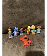 Sesame Street Figure Toy Lot Mostly Vintage Cookie Monster, Elmo, Burt A... - £15.65 GBP