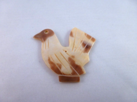 CARVED FETISH Animal  Mother of pearl  Chicken  BEAD   #chi20914 - £5.79 GBP