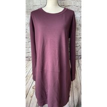 Merrell Womens Dress M Long Sleeve Pull Over Casual Burgundy Minimal - $291.89 MXN