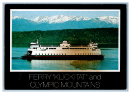 Washington State Ferry Klickitat with Olympic Mountains Postcard Unposted - $4.89