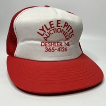 Lyle Pitts Auctioneer Deshler Nebraska Mesh Snapback Farmer Trucker VTG ... - £15.48 GBP