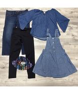 Clothes Lot Girls Size 12 5pc Fall Denim Levis Dress Justice Back To Sch... - $25.90