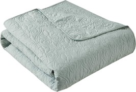 Madison Park Madison Park Luxe Quilted Throw Blanket - Damask Stitching Design, - $39.93