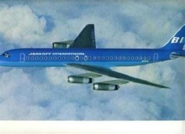  Braniff International DC-8 Flying Colors Poster Con Colores Triunfrales - £44.51 GBP