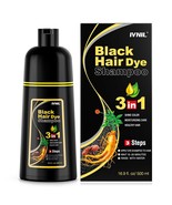 Ivnil Black Hair Dye Shampoo 3 in 1 Hair Color Shampoo for Women Men for... - $858.76 MXN