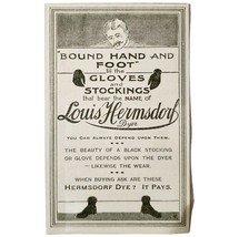 Louis Hermsdorf Black Stockings 1897 Advertisement Victorian Fashion ADB... - €17,25 EUR