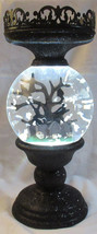 Bath &amp; Body Works 3-Wick Candle Pedestal Water Globe Halloween Spooky Cemetery - £103.60 GBP