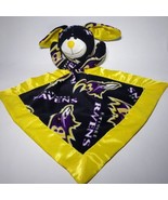 Baltimore Ravens Fleece Baby Security Lovie Lovey Yellow Satin Trim 15&quot; - £15.22 GBP