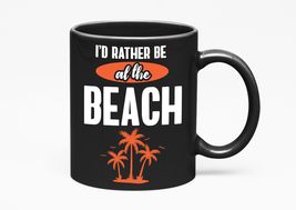 Make Your Mark Design At the Beach. Cool, Black 11oz Ceramic Mug - £17.04 GBP+