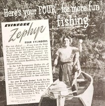 1947 Evinrude Zephyr Outboard Motor Advertisement Vintage Fishing Boatin... - $19.99