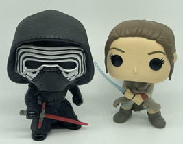 Funko POP Star Wars Kylo Ren #60 | Vinyl Figure Bobble Head &amp; Rey 104 - £7.58 GBP