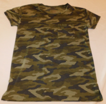 Arizona Ladies Women&#39;s Short Sleeve T Shirt Size XS xsmall Camo Green GUC - £20.09 GBP