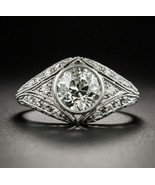 Vintage-Verlobungsring, 2,55 ct Diamant im Rundschliff, 14-karätiges... - £119.29 GBP