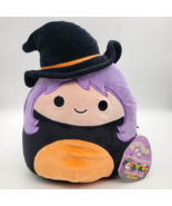 Squishmallows MADELEINE the Witch Black Halloween 10&quot; Plush Animal Toy 2... - £23.32 GBP