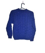Cape Isle Knitters Womens Size Medium Cable Knit Blue Sweater Knit By Hand - £17.00 GBP