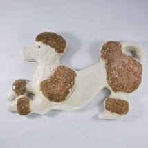 Vintage Chalkware Poodle Wall Hanging MCM White - £27.96 GBP