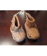 Antique 1800s rice straw child shoes original hand made[japbx] - $105.92