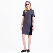 J. CREW Mixed houndstooth wool leather trim dress shift size 4 - £42.64 GBP