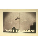 UFOs EXIST Flying Saucer X-Files Conspiracy Poster/Print signed by artist Frank - £14.69 GBP