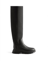 Hunter women's city explorer neon tall boot in BLACK - size 8 - £162.65 GBP