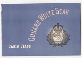 Cunard White Star Cabin Class Queen Mary &amp; Elizabeth Caronia Mauretania Booklet - £72.83 GBP