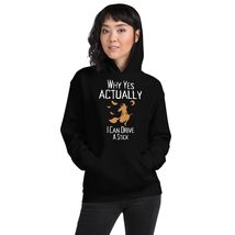 Why Yes I Can Drive A Stick Funny Sarcastic Halloween Hoodie Black - £28.85 GBP+