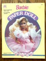 Vintage Golden 1991 Barbie #1502-2 Pink Dress Paper Dolls Book Uncut NOS... - $13.95