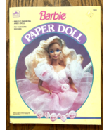 Vintage Golden 1991 Barbie #1502-2 Pink Dress Paper Dolls Book Uncut NOS... - $13.95